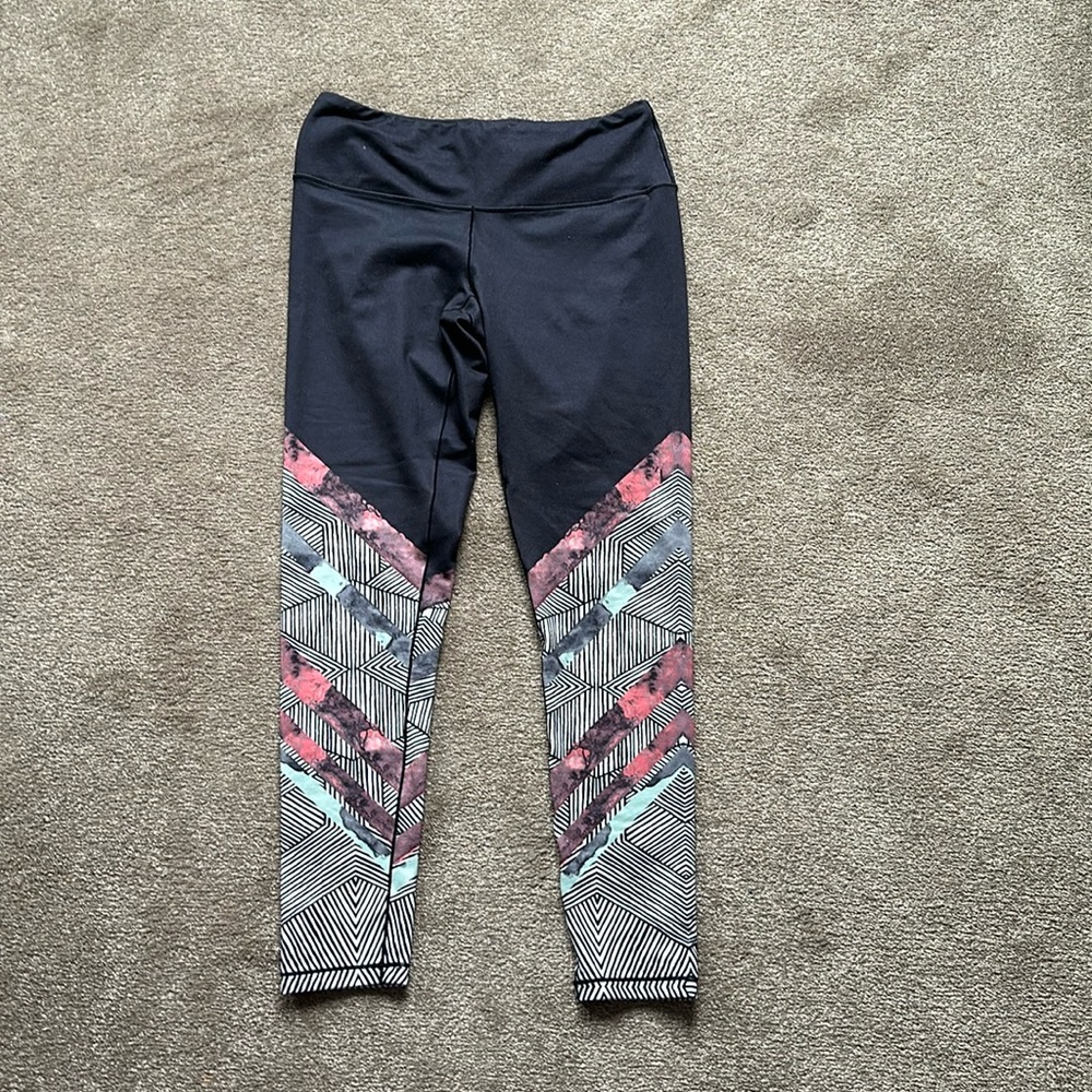 Prana leggings black/multi colored